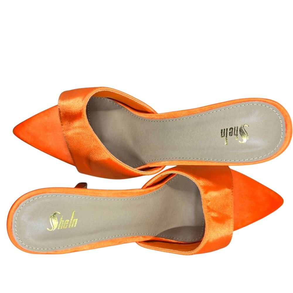 SHEIN Orange Platform Sandals Size 8-8.5 Narrow - Picture 1 of 9